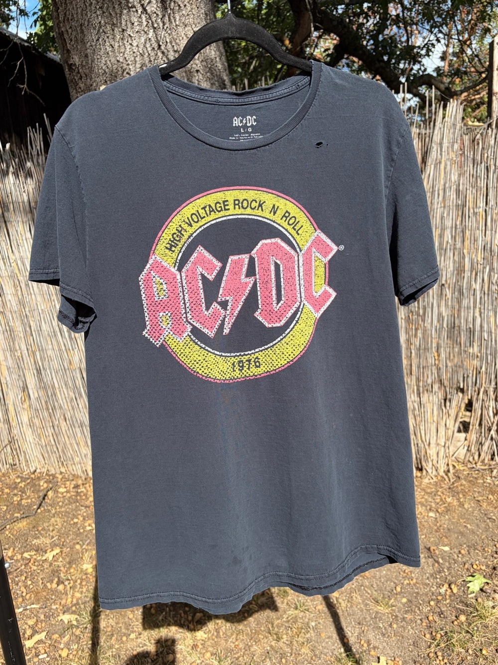 Distressed AC/DC t-shirt